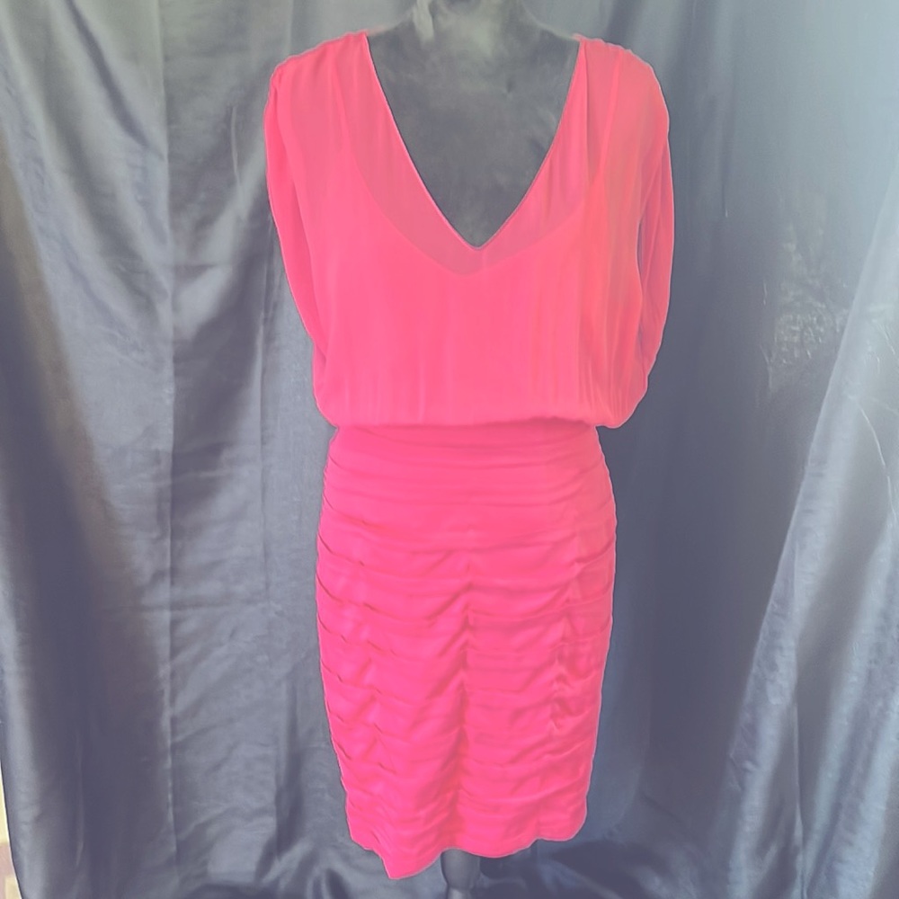 Like New Beautiful Rose Pink, Silk chiffon Dress by Alice + Olivia Size L